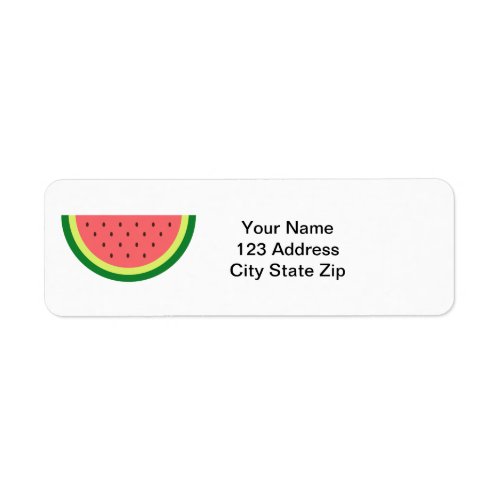 Watermelon fruit slice custom return address label