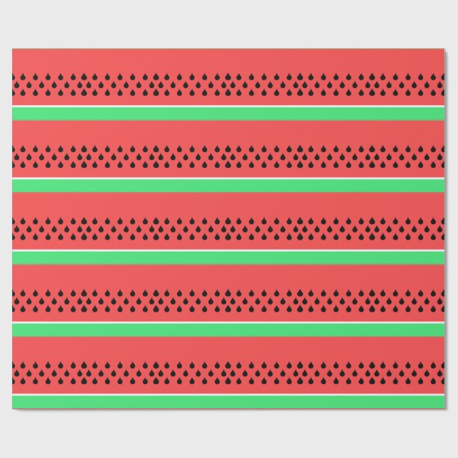watermelon fruit slice summer wrapping paper (Flat)
