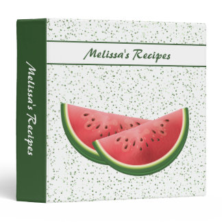 Watermelon Fruit Slices And Green Details Recipes 3 Ring Binder