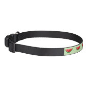 Watermelon Fruit Slices On Green With Pet's Name Pet Collar (Left)