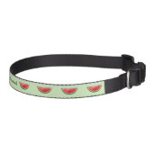 Watermelon Fruit Slices On Green With Pet's Name Pet Collar (Right)