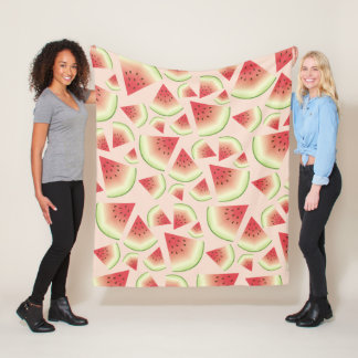 Watermelon Fruit Slices Pattern Fleece Blanket