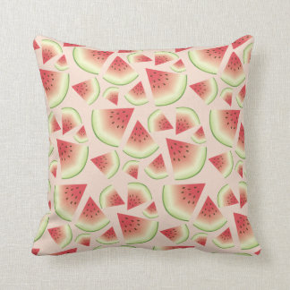 Watermelon Fruit Slices Pattern Throw Pillow