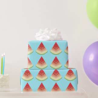 Watermelon Fruit Slices Pattern Wrapping Paper