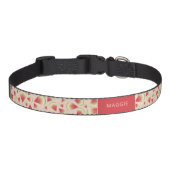 Watermelon Fruit Slices Red Melon Food Pattern Pet Collar (Front)