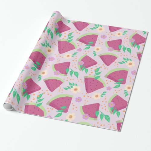Watermelon fruit summer food wrapping paper