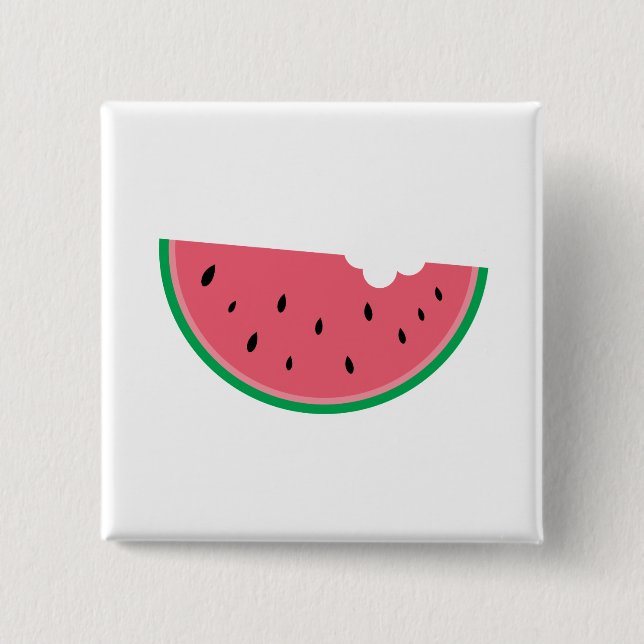 Watermelon Fruit Sweet Health Fresh Pinback Button (Front)