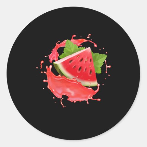 Watermelon Fruits Classic Round Sticker