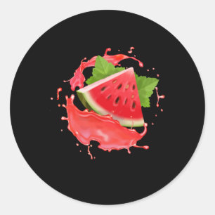 Watermelon Fruits Classic Round Sticker