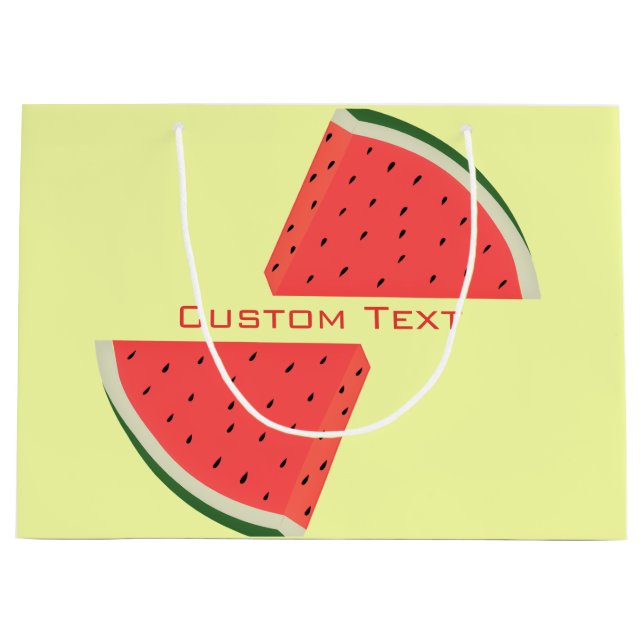 Watermelon Gift Bag with Custom Text and Colors (Front)