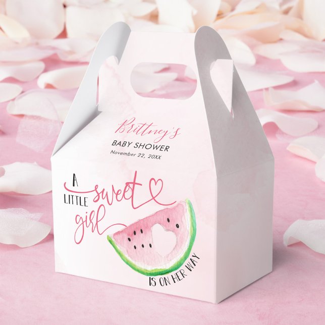 Watermelon Girl Pink Baby Shower  Favor Boxes (Creator Uploaded)