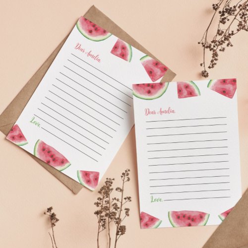 Watermelon Girl Time Capsule Note Card