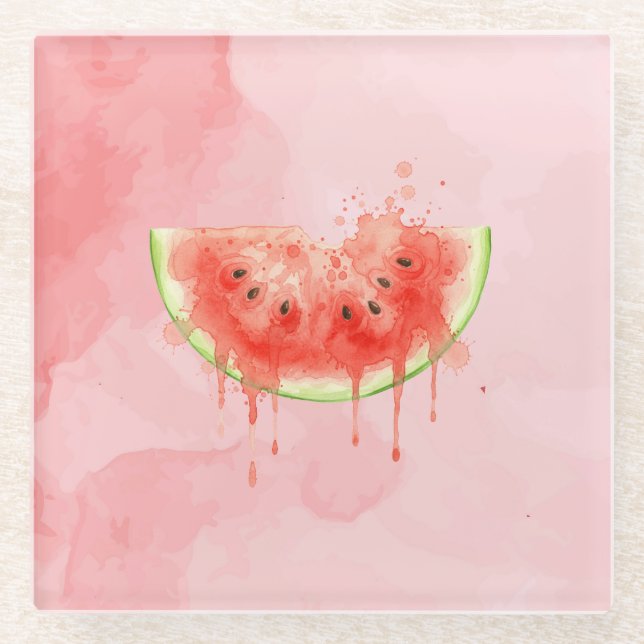 Watermelon Glass Coaster (Front)