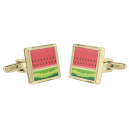 Watermelon Gold Cufflinks