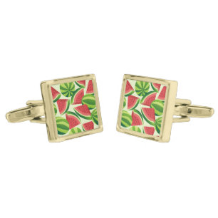 Watermelon Gold Cufflinks