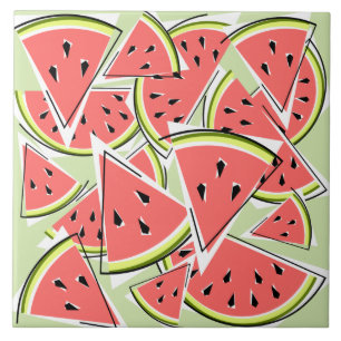 Watermelon Green Ceramic Tile