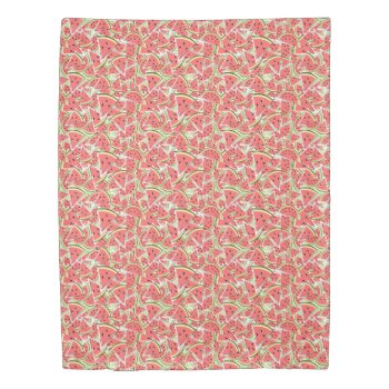 Watermelon Green Duvet Cover by QuirkyChic at Zazzle