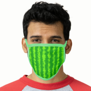 Watermelon Green Fruit Rind Summer Pattern Face Mask