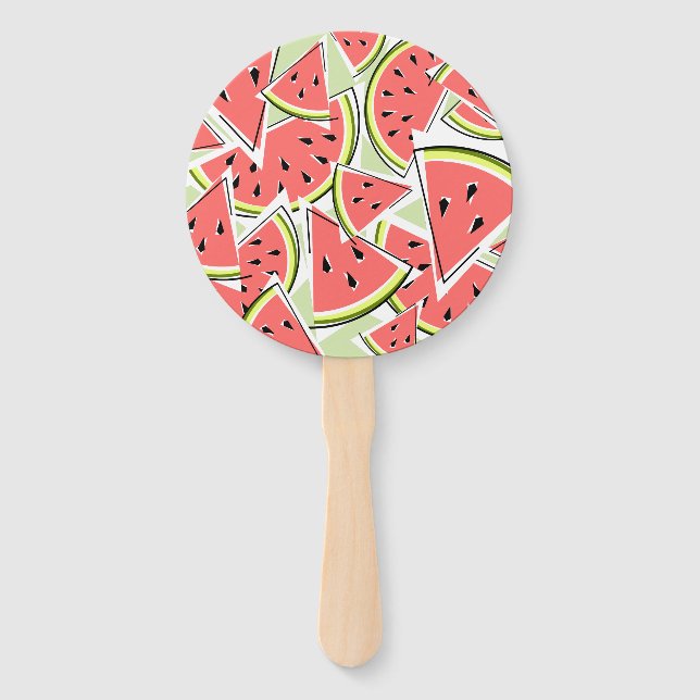 Watermelon Green Hand Fan (Front)