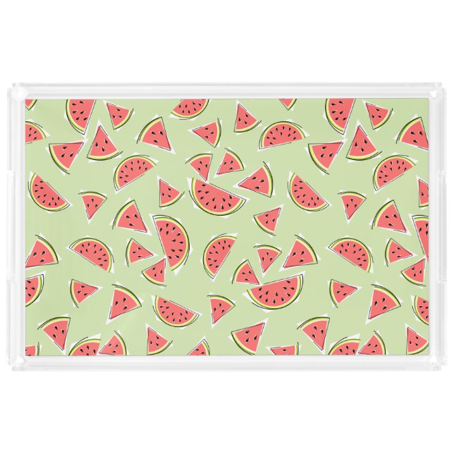Watermelon Green Multi acrylic tray rectangle (Front)