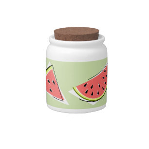 Watermelon Green Pieces  candy jar