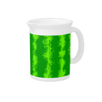 Watermelon Green Rind Summer Fruit Pattern Beverage Pitcher