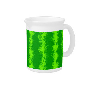 Watermelon Green Rind Summer Fruit Pattern Beverage Pitcher