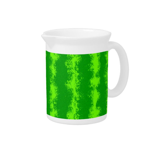 Watermelon Green Rind Summer Fruit Pattern Beverage Pitcher (Right)