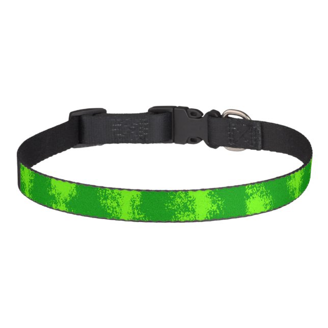 Watermelon Green Rind Summer Fruit Pattern Pet Collar (Front)