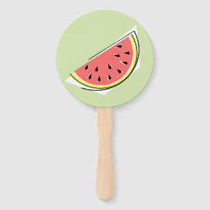 Watermelon Green Slice Hand Fan