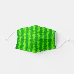 Watermelon Green Summer Fruit Rind Pattern Adult Cloth Face Mask