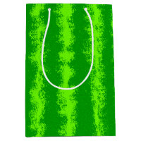 Watermelon Green Summer Fruit Rind Pattern Medium Gift Bag