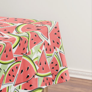 Fennco Styles Colorful Watermelon Printed Summer Decor Tablecloth Table Topper 55 Square