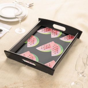 Watermelon Halves Pink Serving Tray