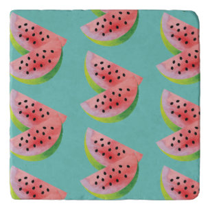 Watermelon Halves Pink Trivet