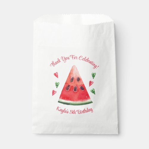 Watermelon Heart Favor Bag