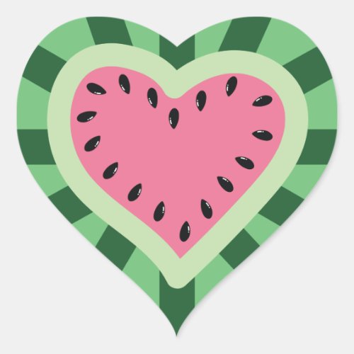 Watermelon Heart Sticker
