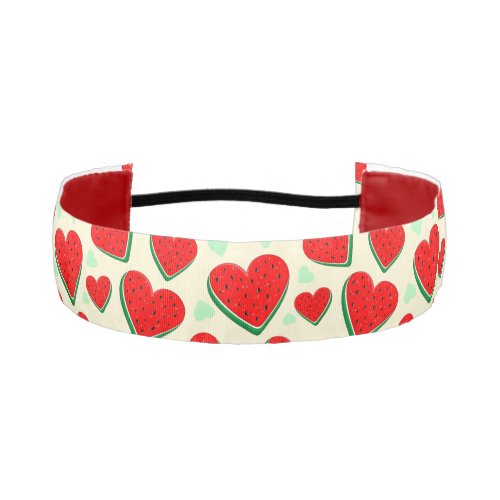 Watermelon Heart Valentines Day Free Palestine Athletic Headband