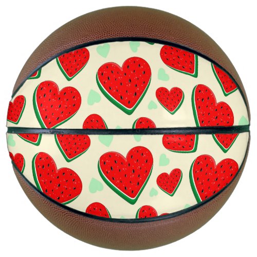 Watermelon Heart Valentines Day Free Palestine Basketball