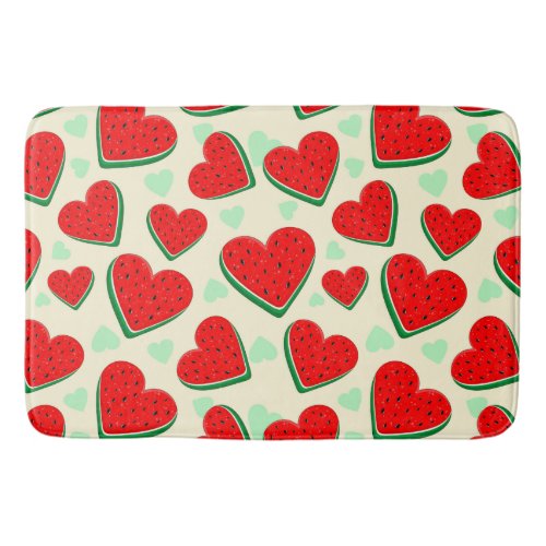 Watermelon Heart Valentines Day Free Palestine Bath Mat