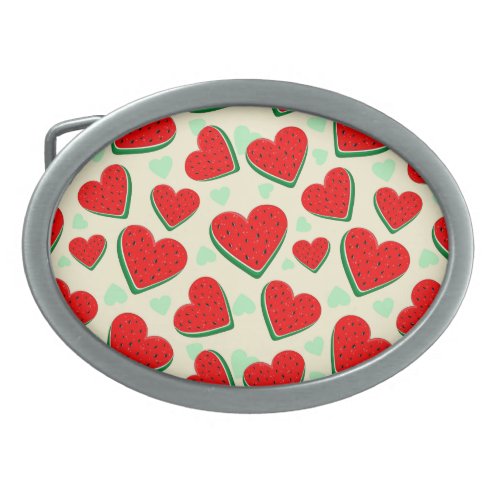 Watermelon Heart Valentines Day Free Palestine Belt Buckle