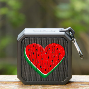 Watermelon Heart Valentine's Day Free Palestine Bluetooth Speaker