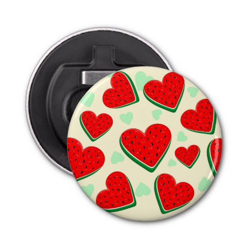 Watermelon Heart Valentines Day Free Palestine Bottle Opener