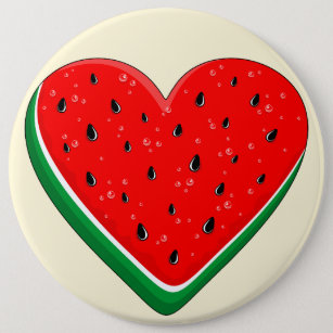 Watermelon Heart Valentine's Day Free Palestine Button