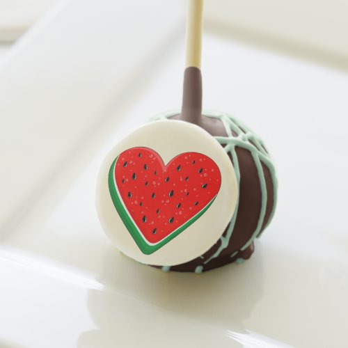 Watermelon Heart Valentines Day Free Palestine Cake Pops