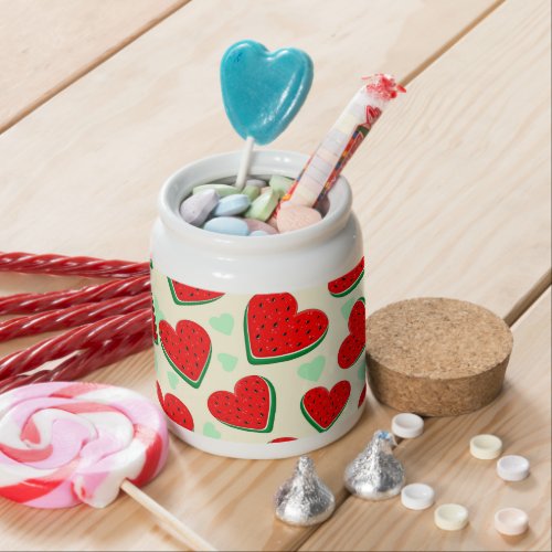 Watermelon Heart Valentines Day Free Palestine Candy Jar