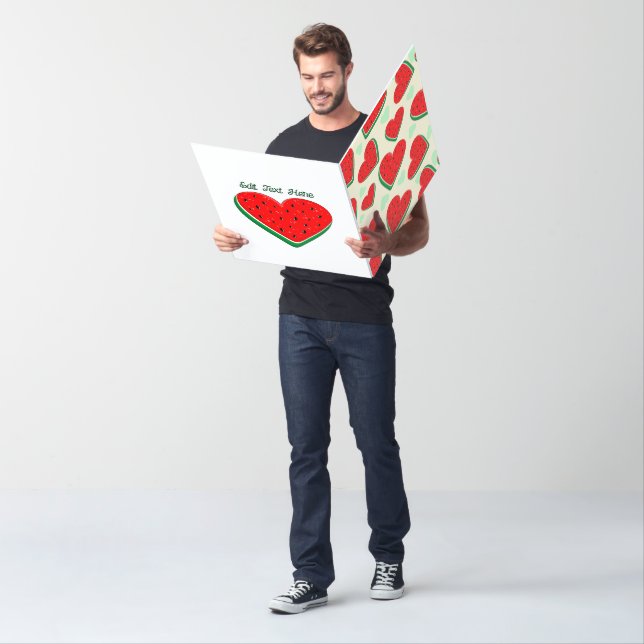Watermelon Heart Valentine's Day Free Palestine Card (In Situ)