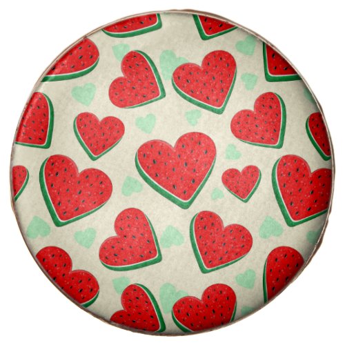 Watermelon Heart Valentines Day Free Palestine Chocolate Covered Oreo