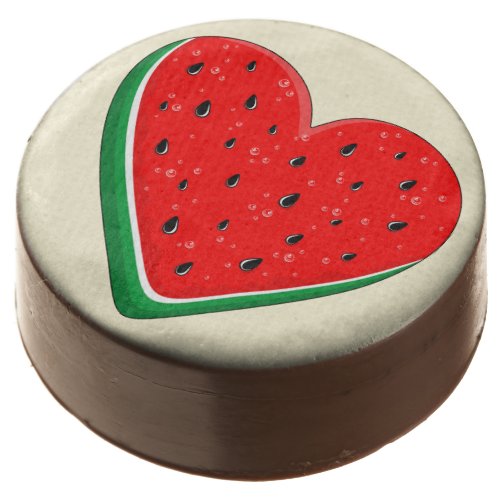 Watermelon Heart Valentines Day Free Palestine Chocolate Covered Oreo