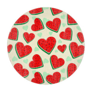 Watermelon Heart Valentine's Day Free Palestine Cutting Board